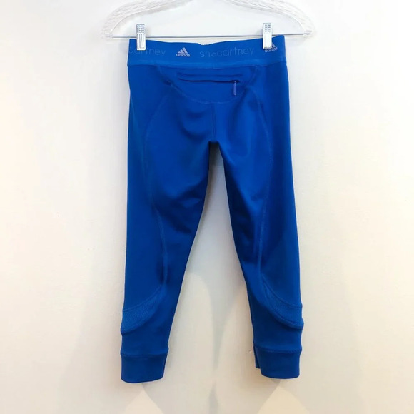 Adidas by Stella McCartney Blue Cropped Athletic Compression Baseball Legging XS - Picture 5 of 8